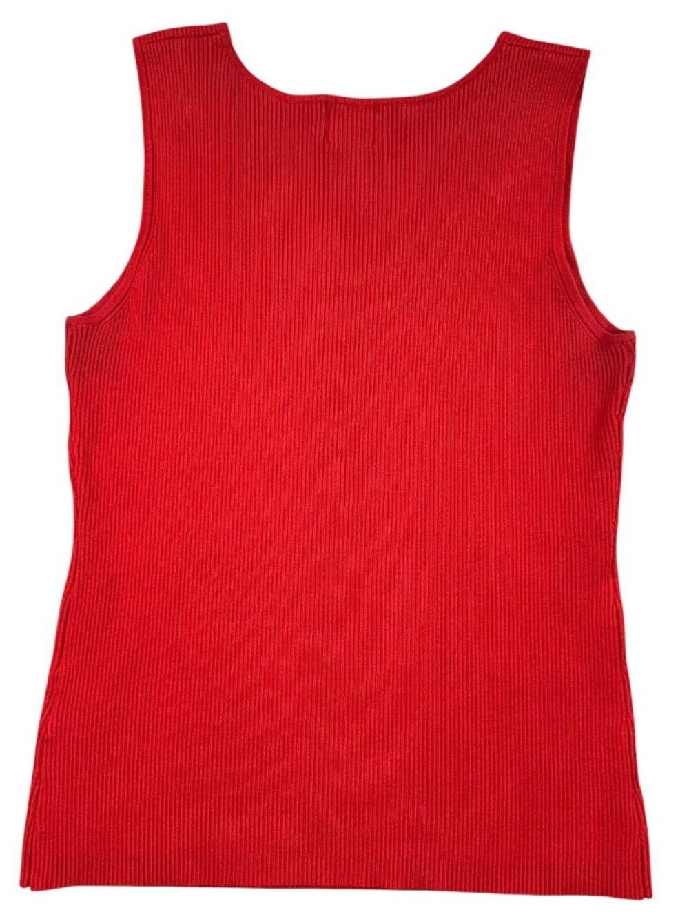 Y2K Ruby Rd. Red Ribbed Tank Top - Picture 2 of 9